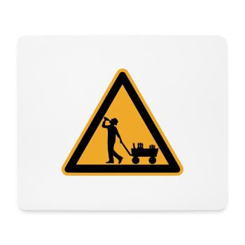Vatertag Warnschild - Mousepad (Querformat) - Weiß - Vorne