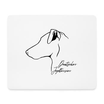 Deutscher Jagdterrier Profil Hunde Hund Wilsigns - Mousepad (Querformat) - Weiß - Vorne