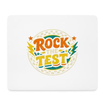 Rock The Test Motivation École | Cadeau Examen Pro - Tapis de souris (format paysage) - blanc - Devant