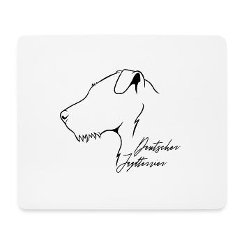 Deutscher Jagdterrier Profil Hunde Hund Wilsigns - Mousepad (Querformat) - Weiß - Vorne