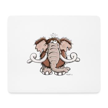 Das Mammut - Mousepad (Querformat) - Weiß - Vorne