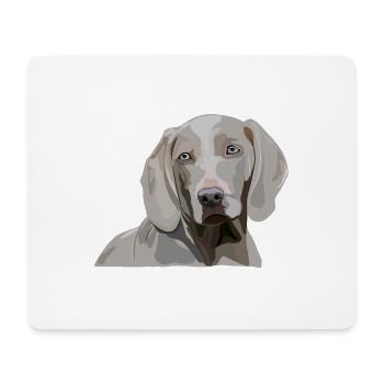 Weimaraner - Mousepad (Querformat) - Weiß - Vorne