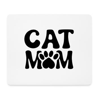 MOM MAMA MOMMY CATS PUSSY MEOW HANGOVER SAYING MOTIF - Mouse Pad (horizontal) - white - Front