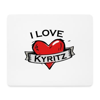 Kyritz - Ich liebe Stadtnamen in Tattoo Stil - Mousepad (Querformat) - Weiß - Vorne