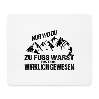 Wandern - Mousepad (Querformat) - Weiß - Vorne