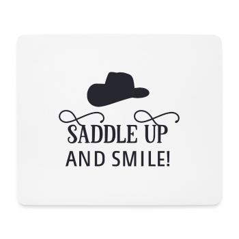 Saddle up and smile - Mouse Pad (horizontal) - white - Front