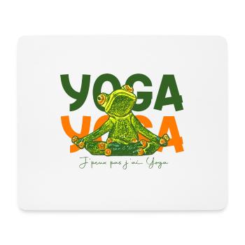 J'peux pas j'ai Yoga - Tapis de souris (format paysage) - blanc - Devant