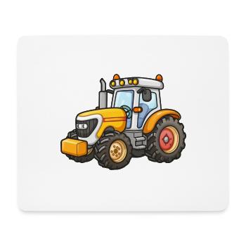 Niedlicher Traktor - Mousepad (Querformat) - Weiß - Vorne