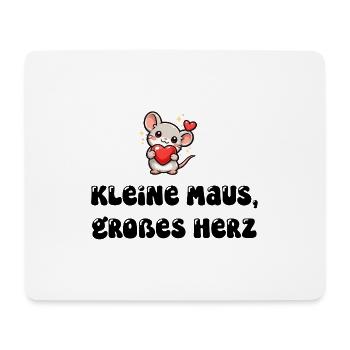 Maus mit Herz - Mousepad (Querformat) - Weiß - Vorne
