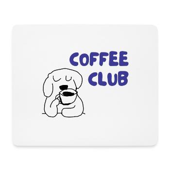 Kaffee Club Hund Illustration - Mousepad (Querformat) - Weiß - Vorne