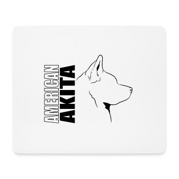 American Akita Profil Hunde Hund Wilsigns - Mousepad (Querformat) - Weiß - Vorne