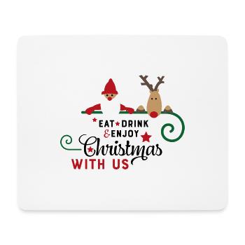 Dictons amusants pour Noël - Tapis de souris (format paysage) - blanc - Devant