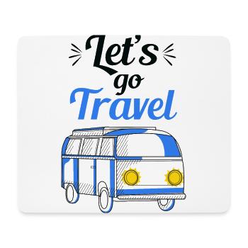 Let's go travel - Tapis de souris (format paysage) - blanc - Devant