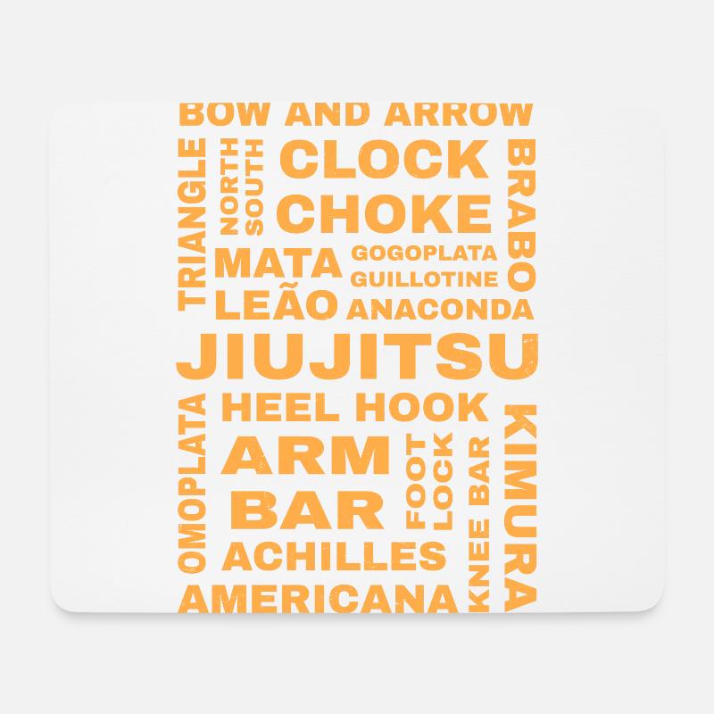 BJJ Brazilian Jiu Jitsu - Mousepad (Querformat) - Weiß