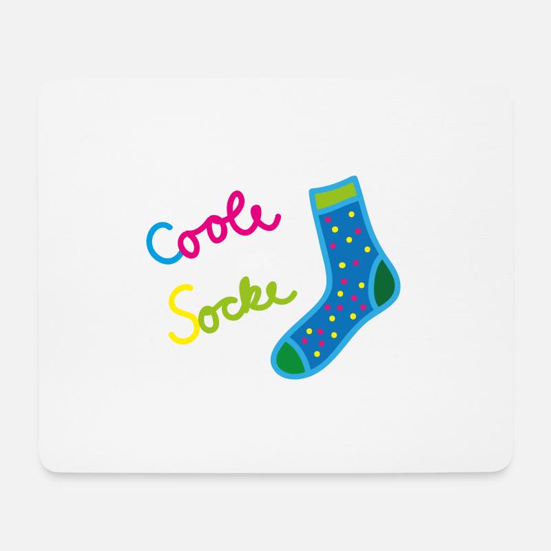 coole socke spruch - Mousepad (Querformat) - Weiß