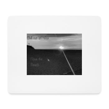 Beach Black and White - Mousepad (Querformat) - Weiß - Vorne