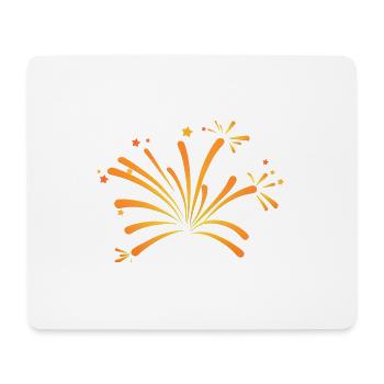 lebendiges Feuerwerk - Mousepad (Querformat) - Weiß - Vorne