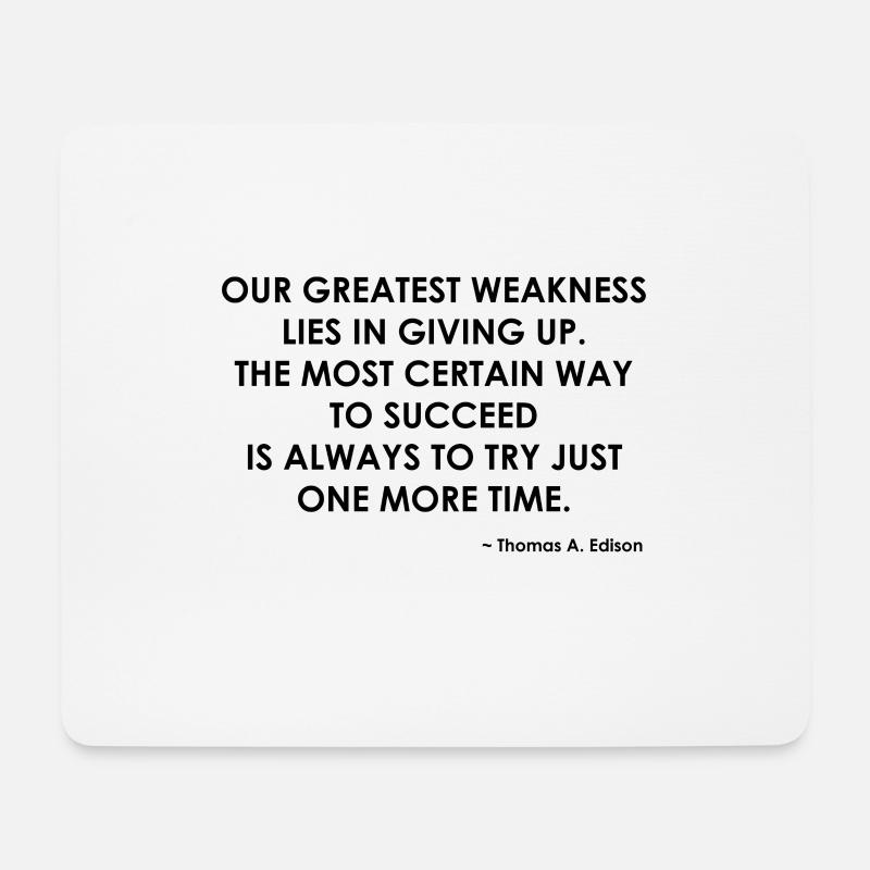 Weise Worte & motivierende Zitate - Mousepad (Querformat) - Weiß