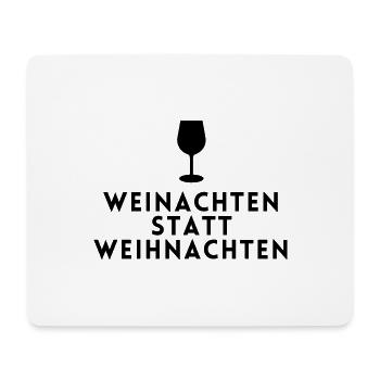 WEINachten statt Weihnachten - Mousepad (Querformat) - Weiß - Vorne