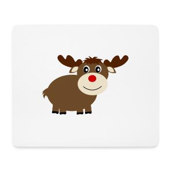Rentier Elche Weihnachten - Mousepad (Querformat) - Weiß - Vorne