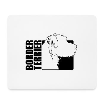 Border Terrier Profil Chiens Chien Wilsigns - Tapis de souris (format paysage) - blanc - Devant