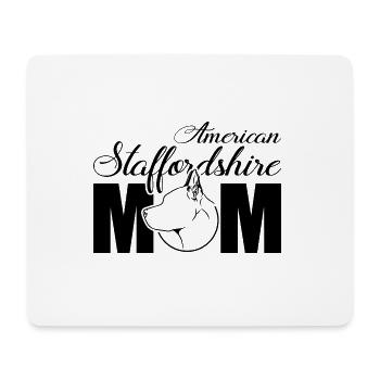 American Staffordshire Profile Mom Dogs Wilsigns - Mouse Pad (horizontal) - white - Front