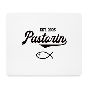 Pastorin est 2025 Fisch Symbol Christentum Kirche - Mousepad (Querformat) - Weiß - Vorne