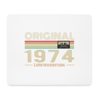 Original 1974 Vintage 1974 Anniversaire Rétro 1974 - Tapis de souris (format paysage) - blanc - Devant