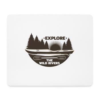 KAYAK PADDEL RUDERN KANU RAFTING BOOT SPRUCH MOTIV - Mousepad (Querformat) - Weiß - Vorne
