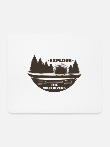 KAYAK PADDEL RUDERN KANU RAFTING BOOT SPRUCH MOTIV - Mousepad (Querformat) - Weiß