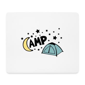 NIGHT CAMP CAMP NIGHT CAMPING STAR TENT MOTIF - Mouse Pad (horizontal) - white - Front