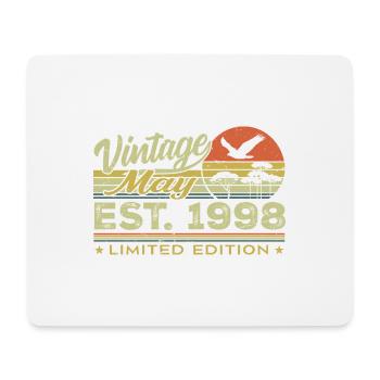 Geburtstag Mai 1998, geboren im Mai 1998 - Mai 1998 - Mousepad (Querformat) - Weiß - Vorne
