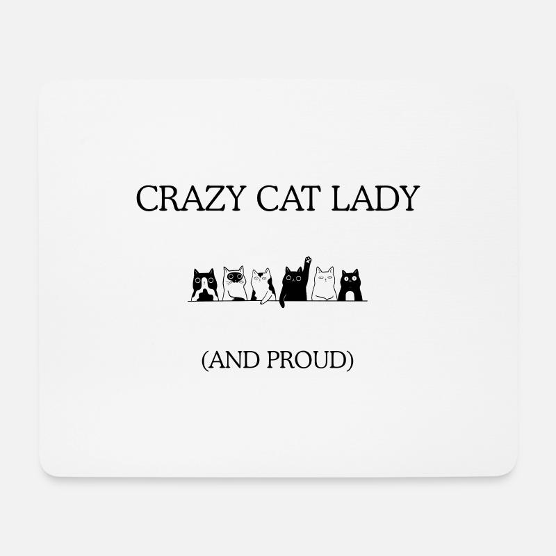 Katzenbande Schwarzweiß - Mousepad (Querformat) - Weiß