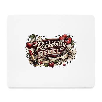 Rockabilly Rebel Tattoo Style - Mousepad (Querformat) - Weiß - Vorne