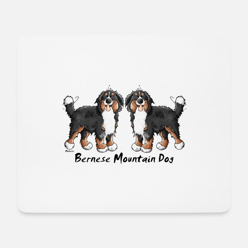 Drôle Bouvier Bernois - Chien - Chiens - Tapis de souris (format paysage) - blanc