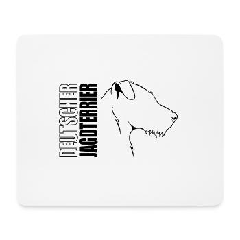 Deutscher Jagdterrier Profil Hunde Hund Wilsigns - Mousepad (Querformat) - Weiß - Vorne