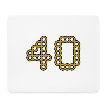 40. 40 YEARS. 40th ANNIVERSARY. 40 YEARS ANNIVERSARY. - Mouse Pad (horizontal) - white - Front