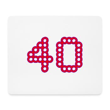 40. 40 YEARS. 40th ANNIVERSARY. 40 YEARS ANNIVERSARY. - Mouse Pad (horizontal) - white - Front