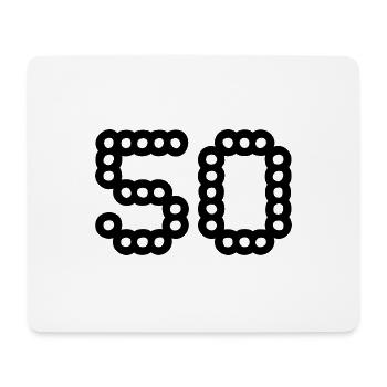 50. 50 YEARS. 50th ANNIVERSARY. 50 YEARS ANNIVERSARY. - Mouse Pad (horizontal) - white - Front