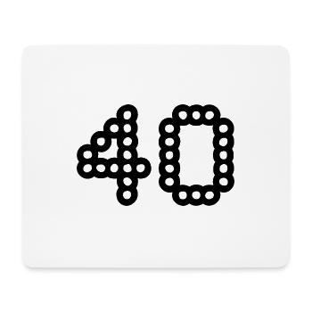 40. 40 YEARS. 40th ANNIVERSARY. 40 YEARS ANNIVERSARY. - Mouse Pad (horizontal) - white - Front