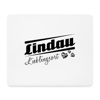 Lindau - Lieblingsort mit Stadtnamen - Mousepad (Querformat) - Weiß - Vorne