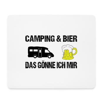 Camping - Mousepad (Querformat) - Weiß - Vorne