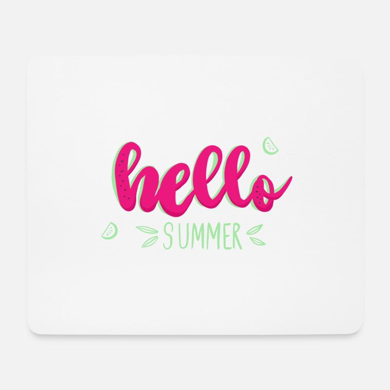 Hello Summer - Wassermelone - Mousepad (Querformat) - Weiß
