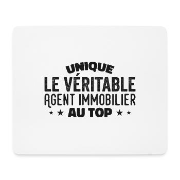 le véritable Agent Immobilier au top - Tapis de souris (format paysage) - blanc - Devant