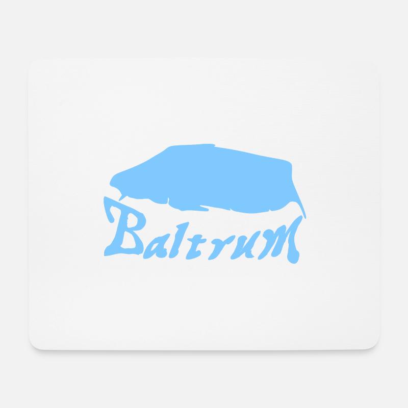 Baltrum Tattoo - Mousepad (Querformat) - Weiß