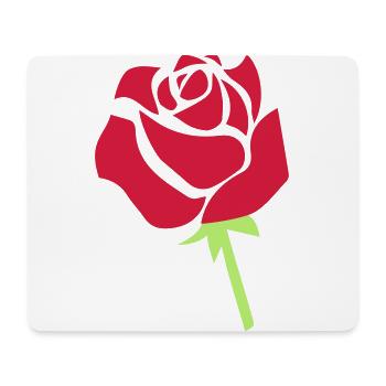 Rose - Mousepad (Querformat) - Weiß - Vorne