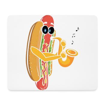 Saxophoniste Saxophone Wurst Musicien - Tapis de souris (format paysage) - blanc - Devant