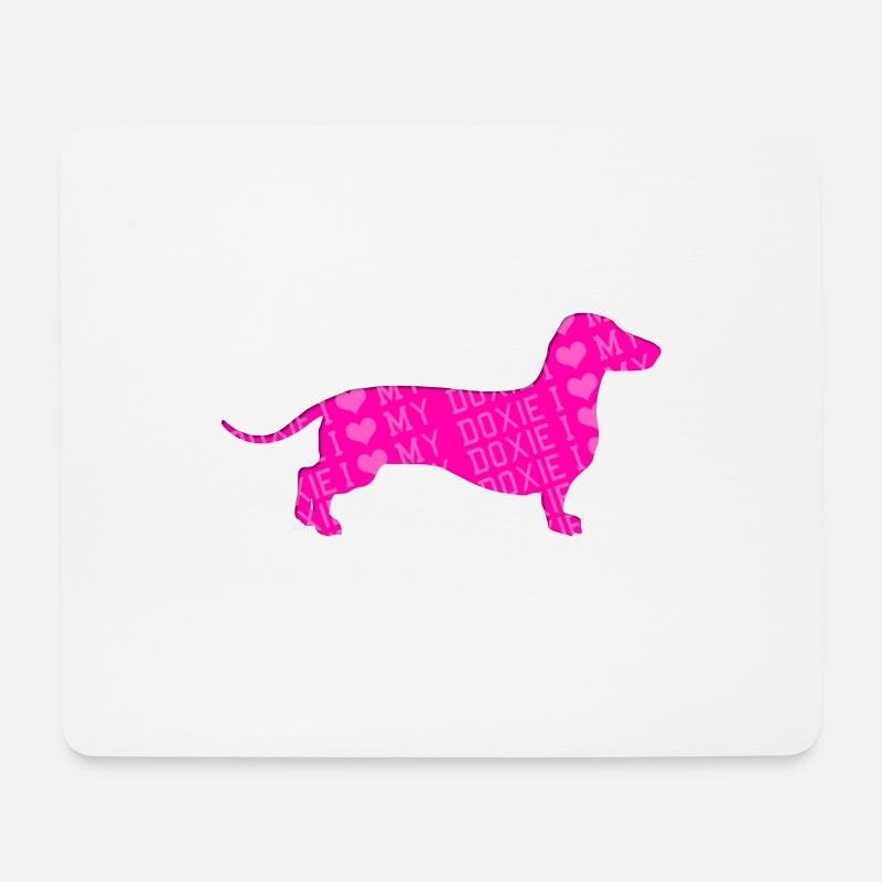 Ich liebe meinen Dackel - Mousepad (Querformat) - Weiß