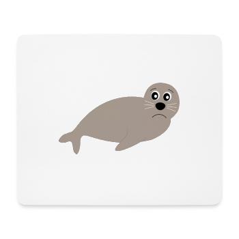 Sceaux, phoques, phoques, phoques animaux - Tapis de souris (format paysage) - blanc - Devant