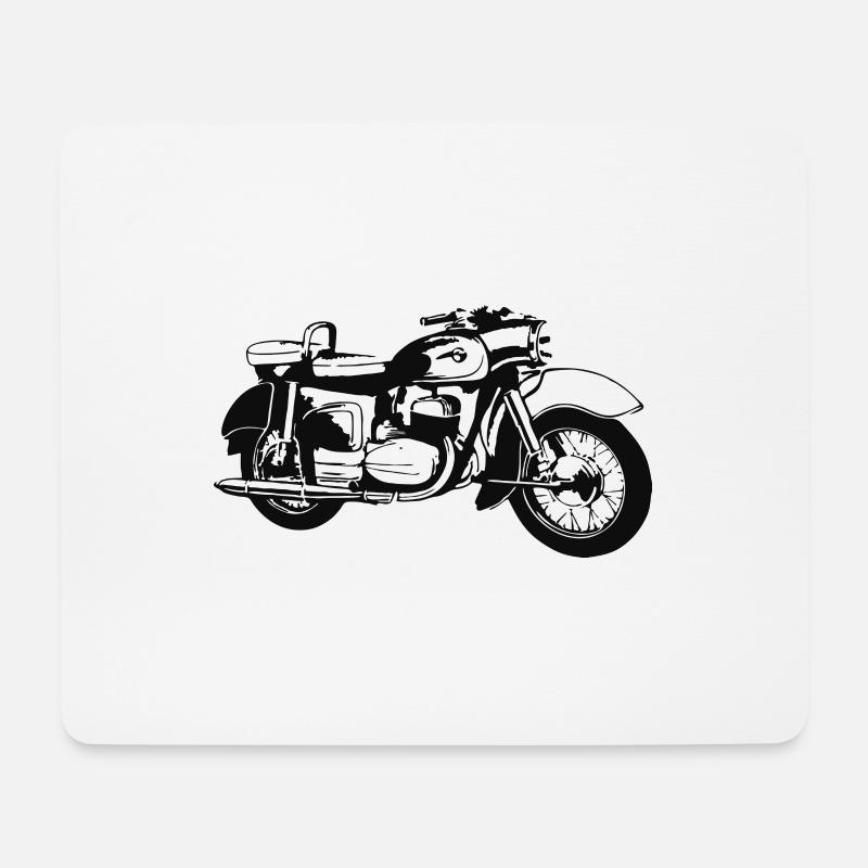 MZ ES 250 Doppelport - Mousepad (Querformat) - Weiß